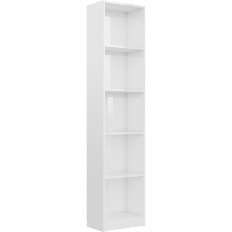 vidaXL Estantería Librería 5 Niveles de Aglomerado 40x24x175 cm Blanco Brillo - Blanco
vidaXL Estantería Librería 5 Niveles de Aglomerado 40x24x175 cm Blanco Brillo - Blanco