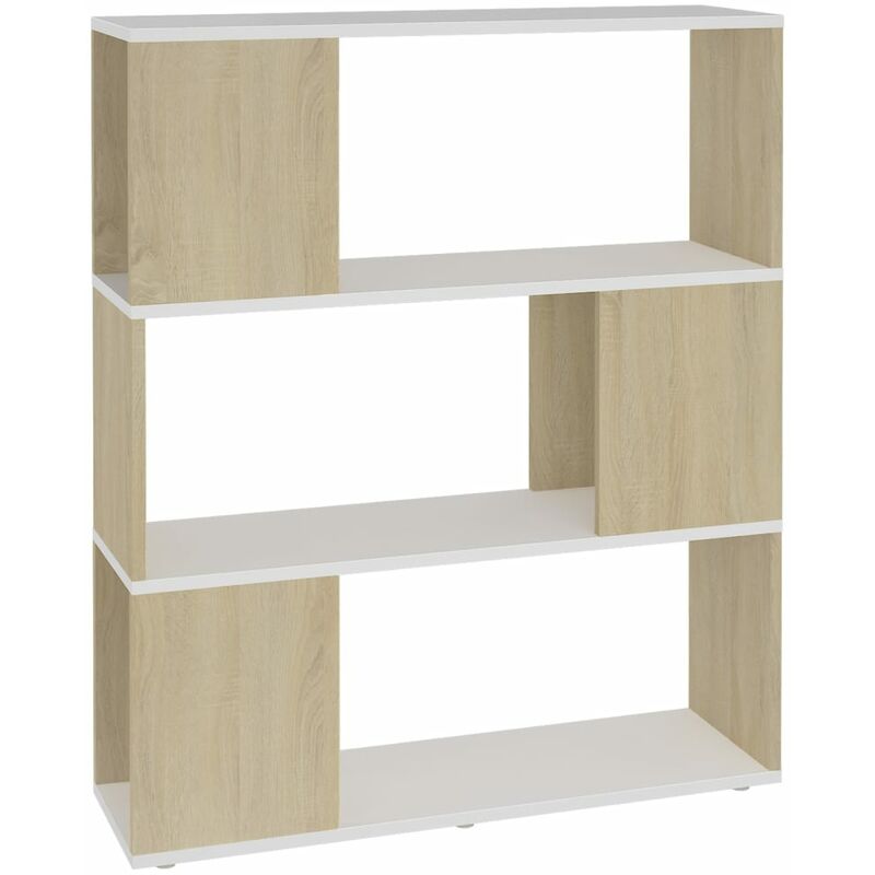 vidaXL Estantería divisor de espacios aglomerado 80x24x94 cm blanco y Sonoma - Beige
vidaXL Estantería divisor de espacios aglomerado 80x24x94 cm blanco y Sonoma - Beige