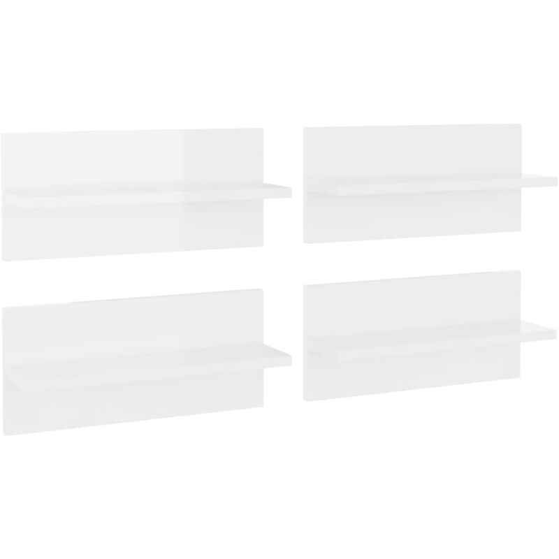 vidaXL Estantes de pared aglomerado 40x11,5x18 cm 4 unidades blanco brillante - Blanco
vidaXL Estantes de pared aglomerado 40x11,5x18 cm 4 unidades blanco brillante - Blanco