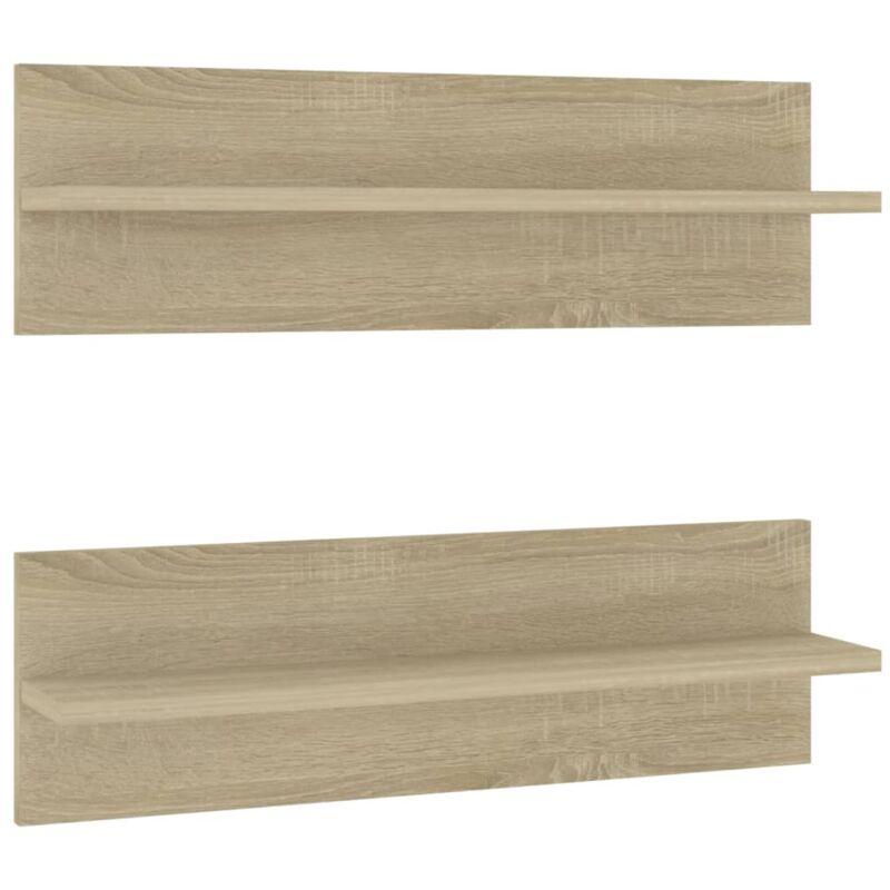 vidaXL Estantes de pared aglomerado 60x11,5x18 cm 2 uds color roble Sonoma - Marrón
vidaXL Estantes de pared aglomerado 60x11,5x18 cm 2 uds color roble Sonoma - Marrón