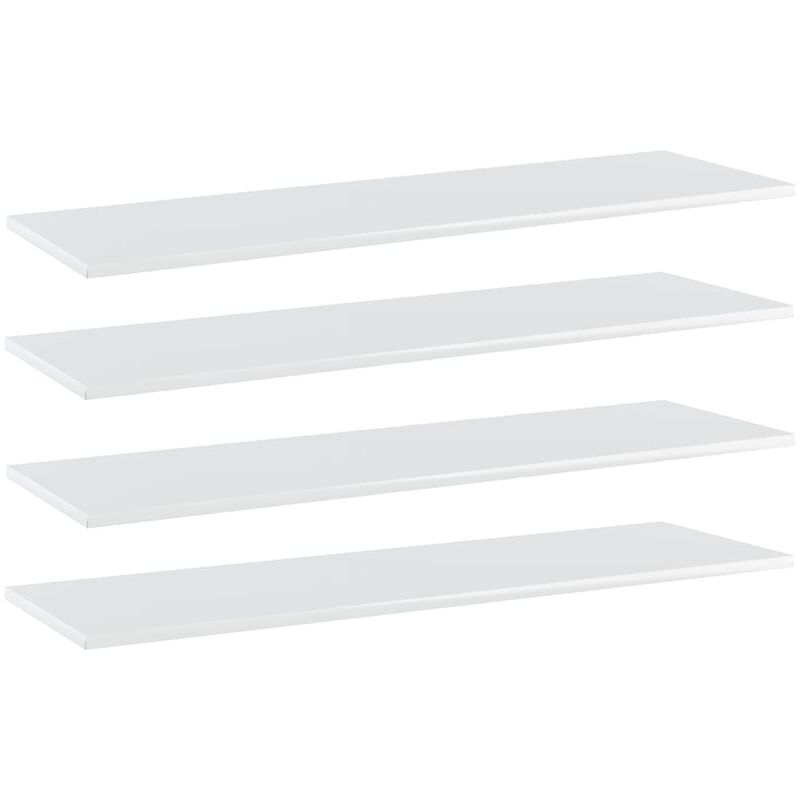vidaXL Estantes estantería 4 uds aglomerado blanco brillo 100x30x1,5cm - Blanco
vidaXL Estantes estantería 4 uds aglomerado blanco brillo 100x30x1,5cm - Blanco