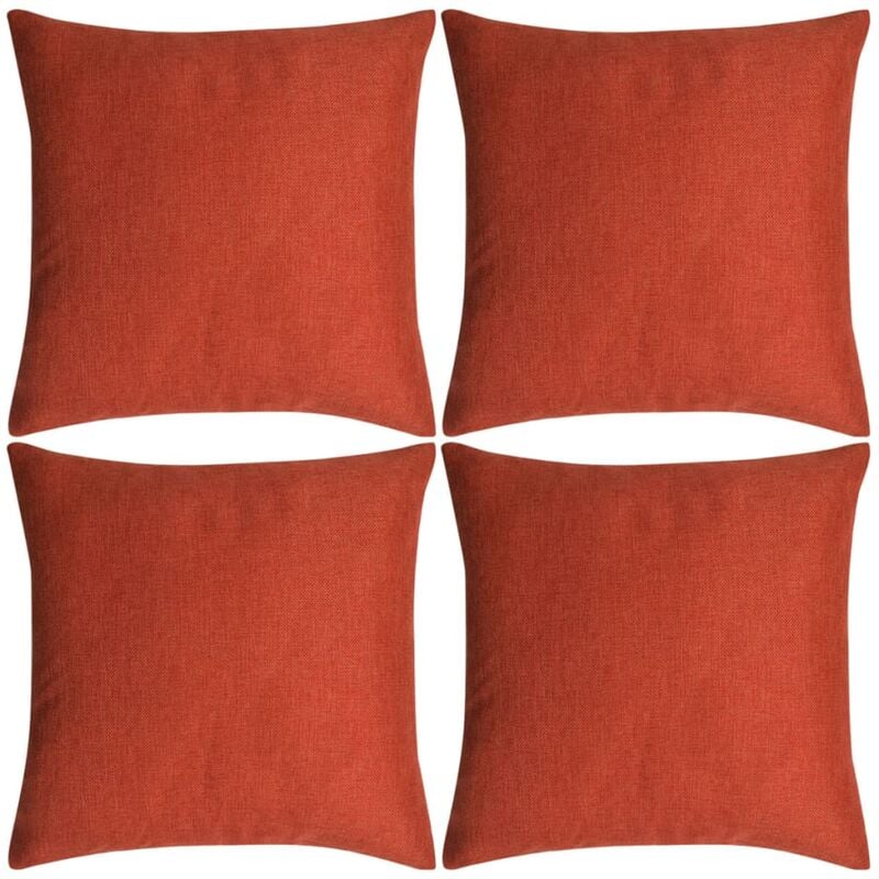 vidaXL Fundas de Cojines 4 Unidades Apariencia de Lino Terracota 50x50 cm - Naranja
vidaXL Fundas de Cojines 4 Unidades Apariencia de Lino Terracota 50x50 cm - Naranja