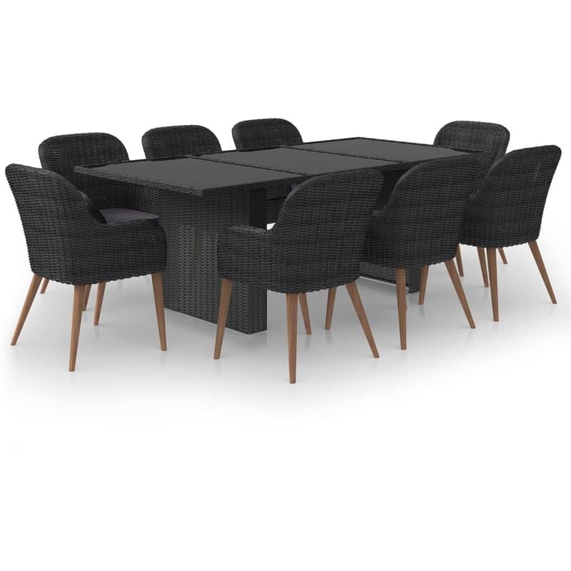 Juego de comedor para jardín 9 piezas ratán sintético negro - Negro - Vidaxl
Juego de comedor para jardín 9 piezas ratán sintético negro - Negro - Vidaxl