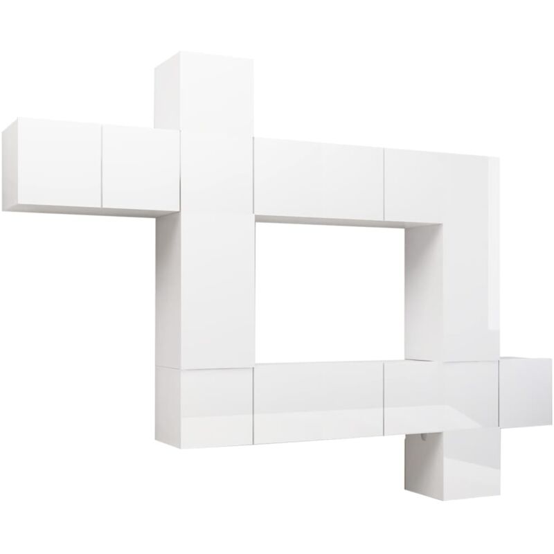 Juego de mueble para TV de 10 pzas aglomerado blanco brillante - Blanco - Vidaxl
Juego de mueble para TV de 10 pzas aglomerado blanco brillante - Blanco - Vidaxl