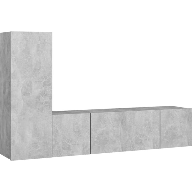Juego de mueble para TV de 3 piezas aglomerado gris hormigón - Gris - Vidaxl
Juego de mueble para TV de 3 piezas aglomerado gris hormigón - Gris - Vidaxl