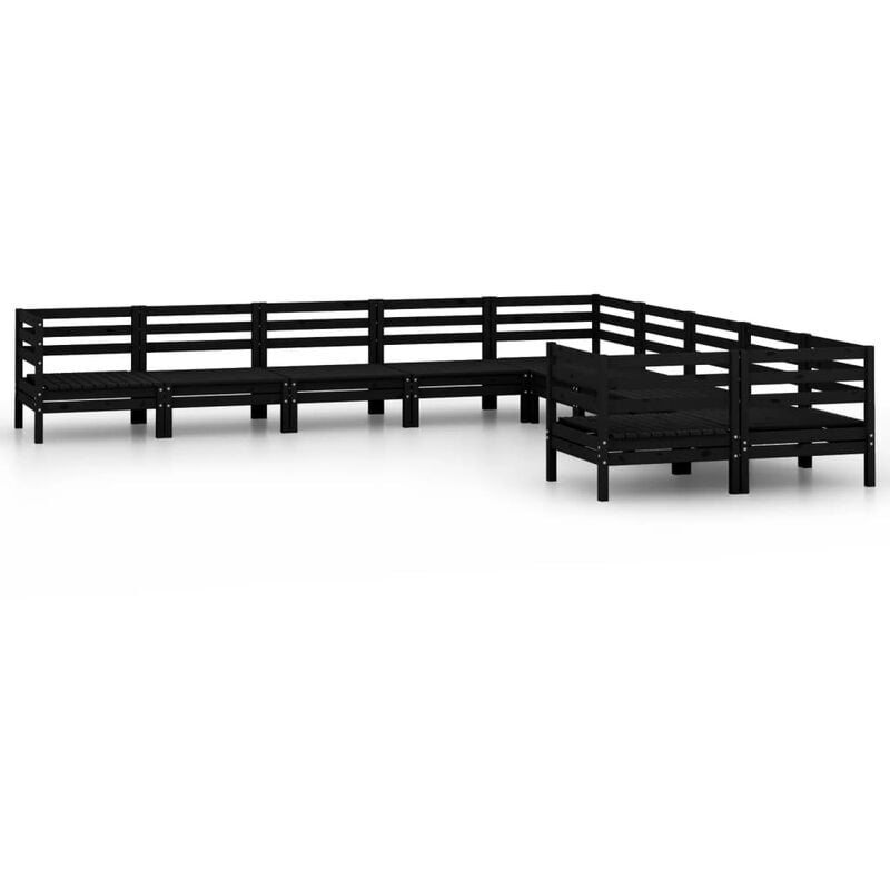 Vidaxl - Juego de muebles de jardín 10 pzas madera de pino maciza negro - Negro
Vidaxl - Juego de muebles de jardín 10 pzas madera de pino maciza negro - Negro