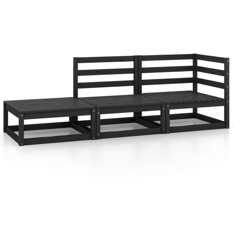 Juego de muebles de jardín 3 piezas negro madera maciza de pino - Negro - Vidaxl
Juego de muebles de jardín 3 piezas negro madera maciza de pino - Negro - Vidaxl