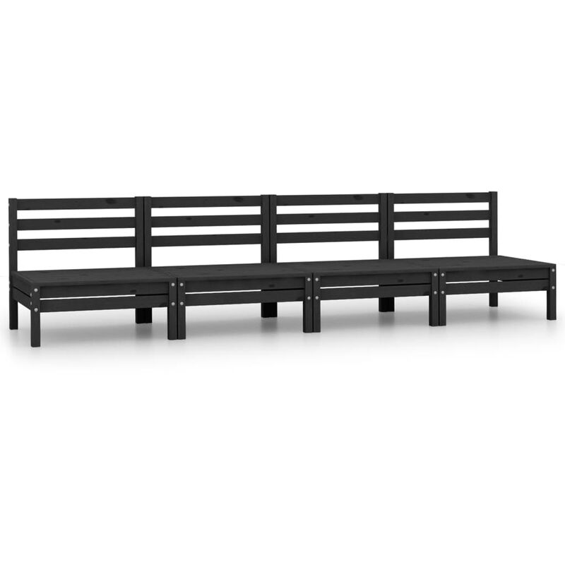 vidaXL Juego de muebles de jardín 4 pzas madera de pino maciza negro - Negro
vidaXL Juego de muebles de jardín 4 pzas madera de pino maciza negro - Negro