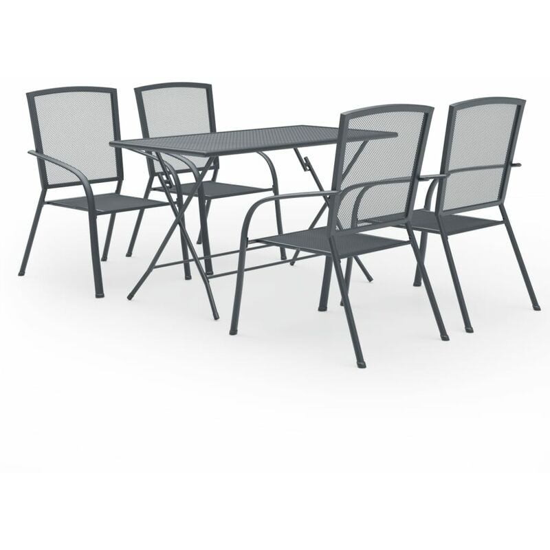 Juego muebles de comedor de jardín de 5 piezas acero antracita - Antracita - Vidaxl
Juego muebles de comedor de jardín de 5 piezas acero antracita - Antracita - Vidaxl