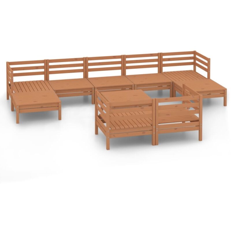 Vidaxl - Juego muebles de jardín 10 pzas madera maciza pino marrón miel - Marrón
Vidaxl - Juego muebles de jardín 10 pzas madera maciza pino marrón miel - Marrón