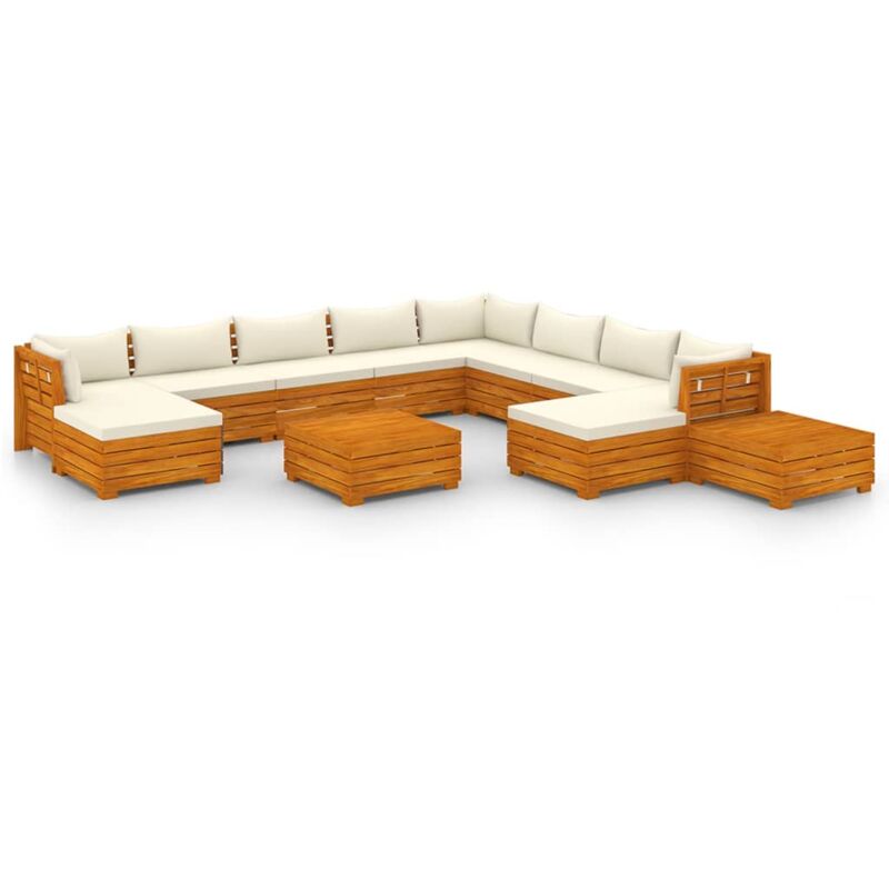 Juego muebles de jardín y cojines 12 pzas madera maciza acacia - Marrón - Vidaxl
Juego muebles de jardín y cojines 12 pzas madera maciza acacia - Marrón - Vidaxl