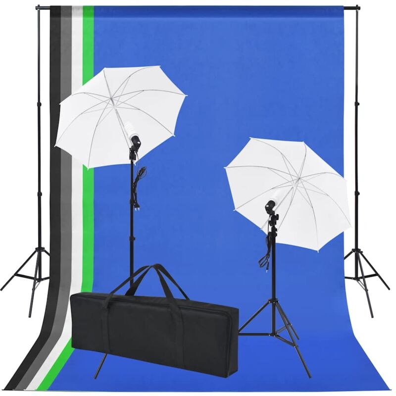 Kit de estudio con 5 telones de fondo de colores y 2 paraguas - Multicolor - Vidaxl
Kit de estudio con 5 telones de fondo de colores y 2 paraguas - Multicolor - Vidaxl