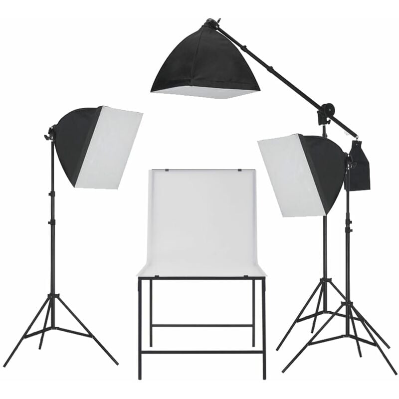 vidaXL Kit de iluminación para estudio fotográfico Softbox con soporte - Negro
vidaXL Kit de iluminación para estudio fotográfico Softbox con soporte - Negro