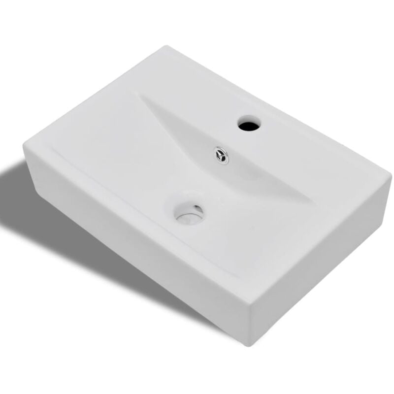 vidaXL Lavabo de Cerámica con Agujero para Grifo Desagüe Rectangular Blanco - Blanco
vidaXL Lavabo de Cerámica con Agujero para Grifo Desagüe Rectangular Blanco - Blanco