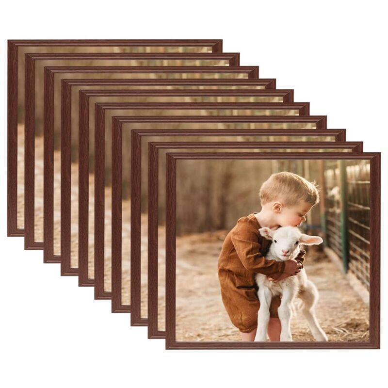 vidaXL Marcos de foto collage de pared/mesa 10 uds marrón MDF 20x20cm - Marrón
vidaXL Marcos de foto collage de pared/mesa 10 uds marrón MDF 20x20cm - Marrón
