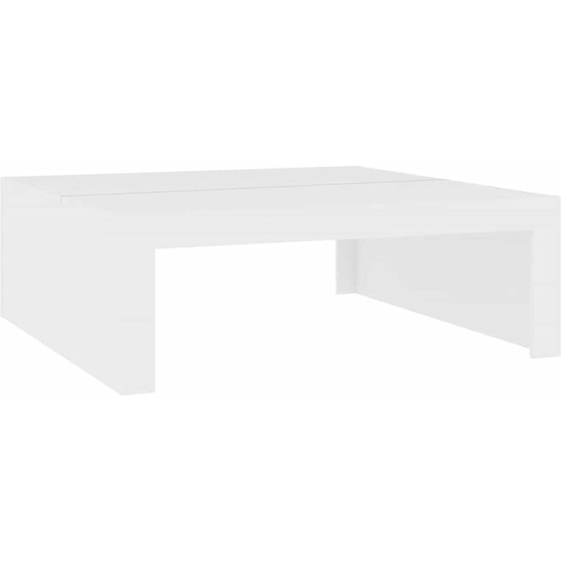 vidaXL Mesa de centro de aglomerado 100x100x35 cm blanco - Blanco