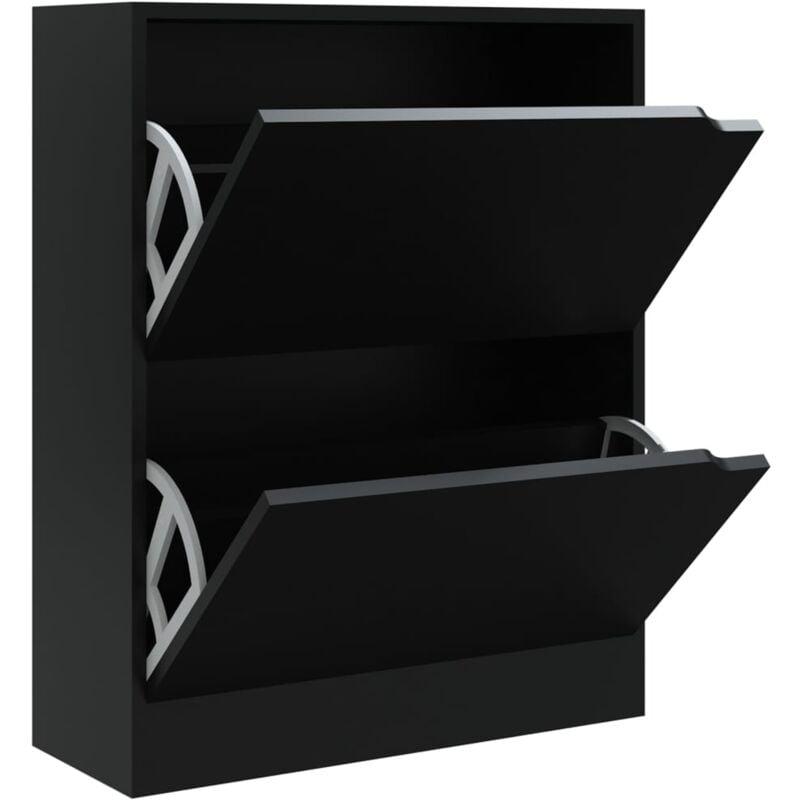 vidaXL Mueble zapatero con 2 puertas de aglomerado negro 59x24x74 cm - Negro
vidaXL Mueble zapatero con 2 puertas de aglomerado negro 59x24x74 cm - Negro