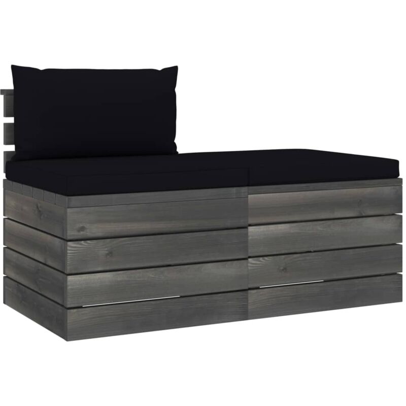 vidaXL Muebles de jardín de palets 2 piezas cojines madera maciza pino - Negro
vidaXL Muebles de jardín de palets 2 piezas cojines madera maciza pino - Negro