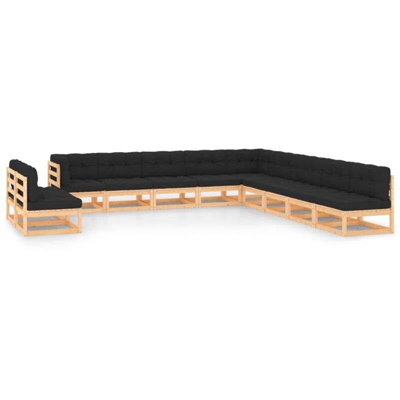 Muebles de jardín 11 pzas con cojines antracita madera de pino - Marrón - Vidaxl
Muebles de jardín 11 pzas con cojines antracita madera de pino - Marrón - Vidaxl
