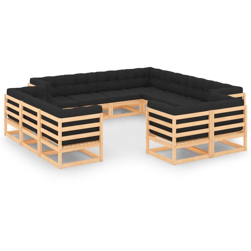 Muebles de jardín 12 piezas cojines gris antracita madera pino - Marrón - Vidaxl
Muebles de jardín 12 piezas cojines gris antracita madera pino - Marrón - Vidaxl