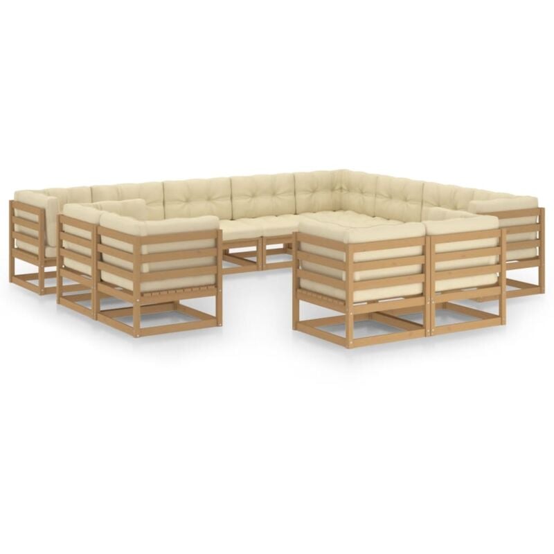 Muebles de jardín 12 pzas y cojines marrón miel madera de pino - Marrón - Vidaxl
Muebles de jardín 12 pzas y cojines marrón miel madera de pino - Marrón - Vidaxl