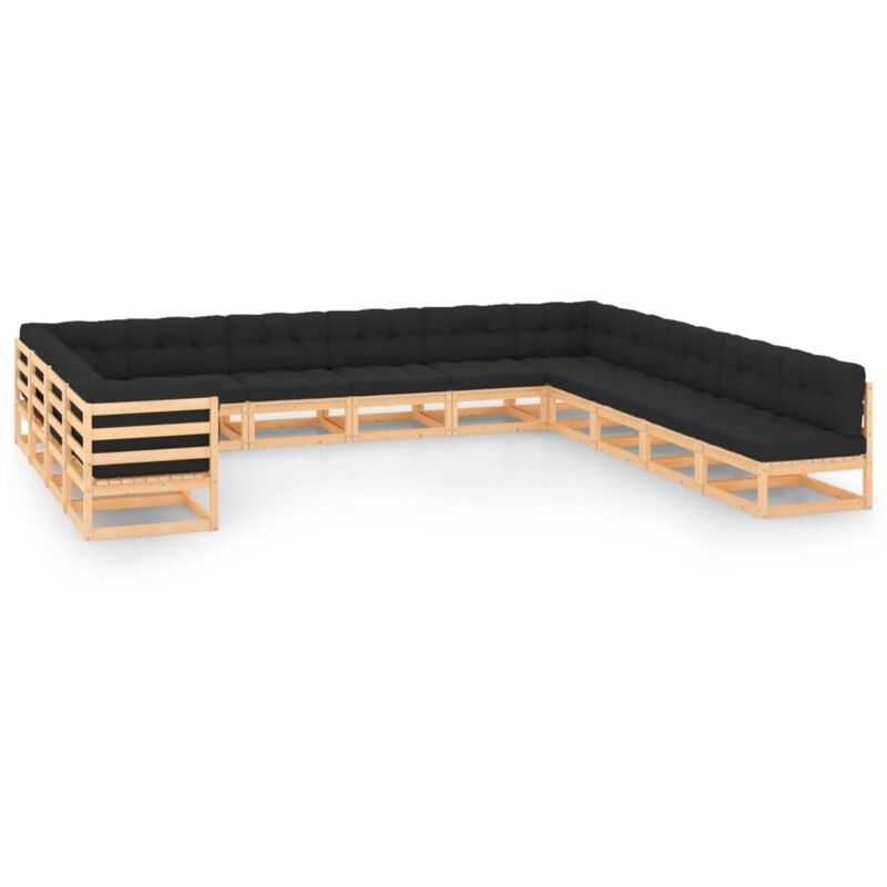 Muebles de jardín 13 piezas cojines gris antracita madera pino - Marrón - Vidaxl
Muebles de jardín 13 piezas cojines gris antracita madera pino - Marrón - Vidaxl