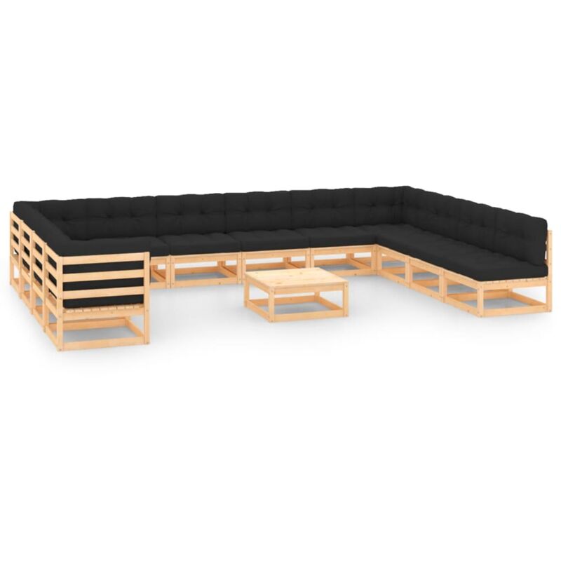 Muebles de jardín 13 piezas cojines gris antracita madera pino - Marrón - Vidaxl
Muebles de jardín 13 piezas cojines gris antracita madera pino - Marrón - Vidaxl