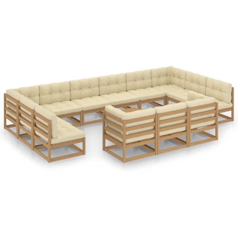 Muebles de jardín 14 pzas y cojines marrón miel madera de pino - Marrón - Vidaxl
Muebles de jardín 14 pzas y cojines marrón miel madera de pino - Marrón - Vidaxl