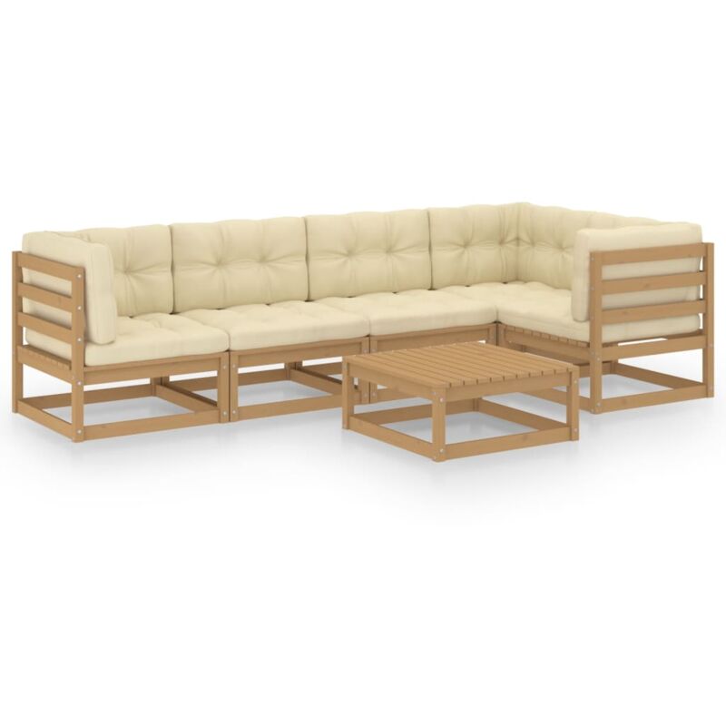 Vidaxl - Muebles de jardín 6 piezas con cojines de madera de pino maciza - Marrón
Vidaxl - Muebles de jardín 6 piezas con cojines de madera de pino maciza - Marrón