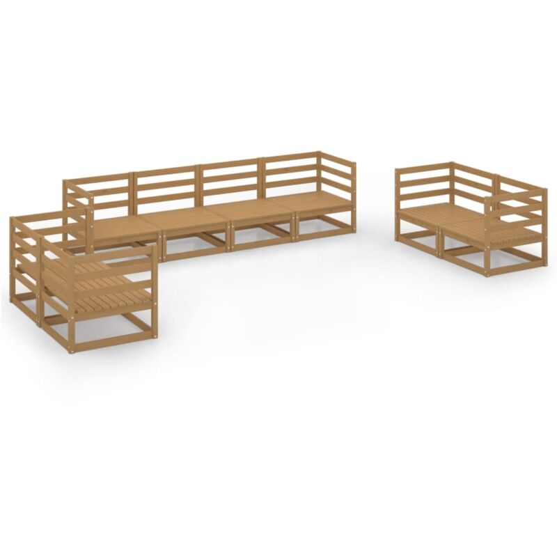Vidaxl - Muebles de jardín 8 piezas marrón miel madera madera de pino - Marrón
Vidaxl - Muebles de jardín 8 piezas marrón miel madera madera de pino - Marrón