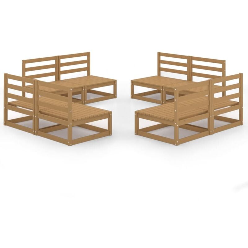 Muebles de jardín 8 piezas marrón miel madera madera de pino - Marrón - Vidaxl
Muebles de jardín 8 piezas marrón miel madera madera de pino - Marrón - Vidaxl