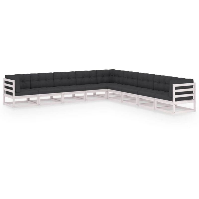 Muebles de jardín 9 pzas y cojines blanco madera maciza pino - Blanco - Vidaxl
Muebles de jardín 9 pzas y cojines blanco madera maciza pino - Blanco - Vidaxl