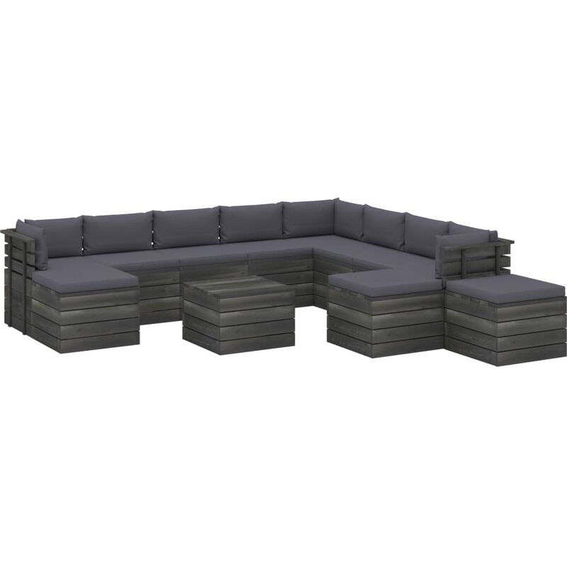 Muebles de palets de jardín 12 pzas cojines madera maciza pino - Antracita - Vidaxl
Muebles de palets de jardín 12 pzas cojines madera maciza pino - Antracita - Vidaxl
