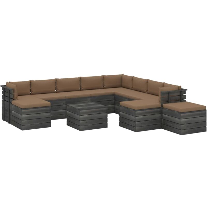 Muebles de palets de jardín 12 pzas cojines madera maciza pino - Gris Topo - Vidaxl
Muebles de palets de jardín 12 pzas cojines madera maciza pino - Gris Topo - Vidaxl