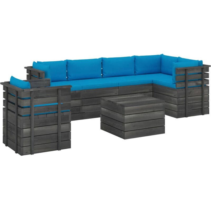 Muebles de palets para jardín 7 pzas cojines madera maciza pino - Azul - Vidaxl
Muebles de palets para jardín 7 pzas cojines madera maciza pino - Azul - Vidaxl