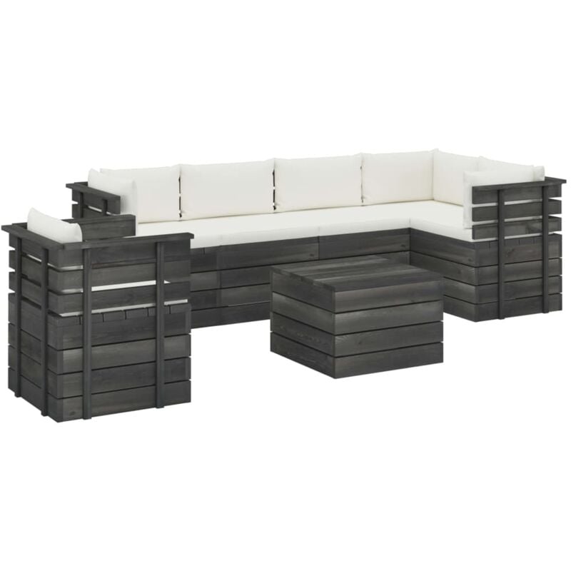 Muebles de palets para jardín 7 pzas cojines madera maciza pino - Crema - Vidaxl
Muebles de palets para jardín 7 pzas cojines madera maciza pino - Crema - Vidaxl