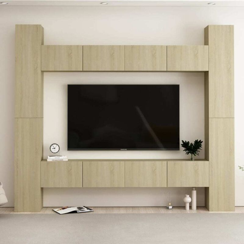 Muebles de pared de TV 8 pzas aglomerado color roble Sonoma - Marrón - Vidaxl
Muebles de pared de TV 8 pzas aglomerado color roble Sonoma - Marrón - Vidaxl