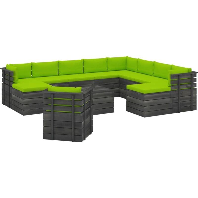Madera Maciza Pino Muebles de Palets de Jardín 12 Piezas Cojines Verde Brillante - Verde - Vidaxl
Madera Maciza Pino Muebles de Palets de Jardín 12 Piezas Cojines Verde Brillante - Verde - Vidaxl