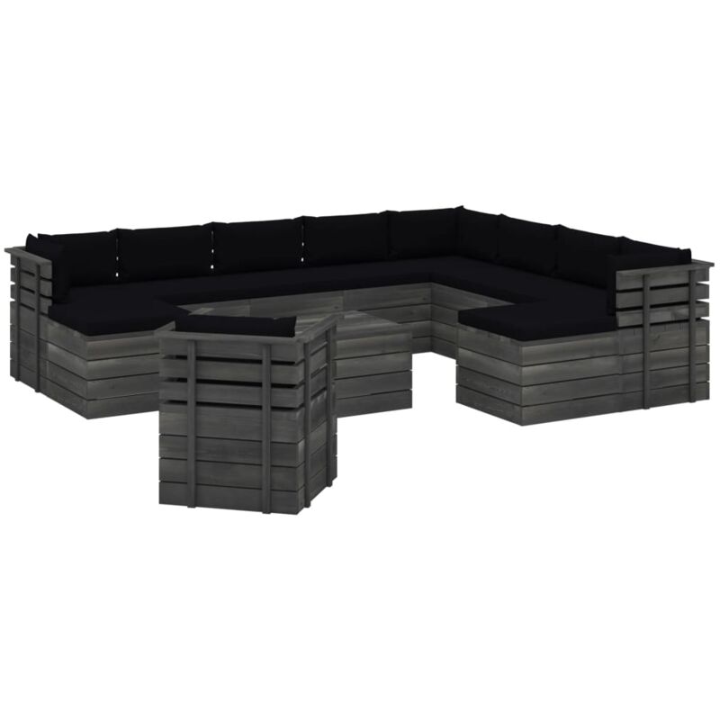 Madera Maciza Pino Muebles de Palets de Jardín 12 Piezas Cojines Negro - Negro - Vidaxl
Madera Maciza Pino Muebles de Palets de Jardín 12 Piezas Cojines Negro - Negro - Vidaxl