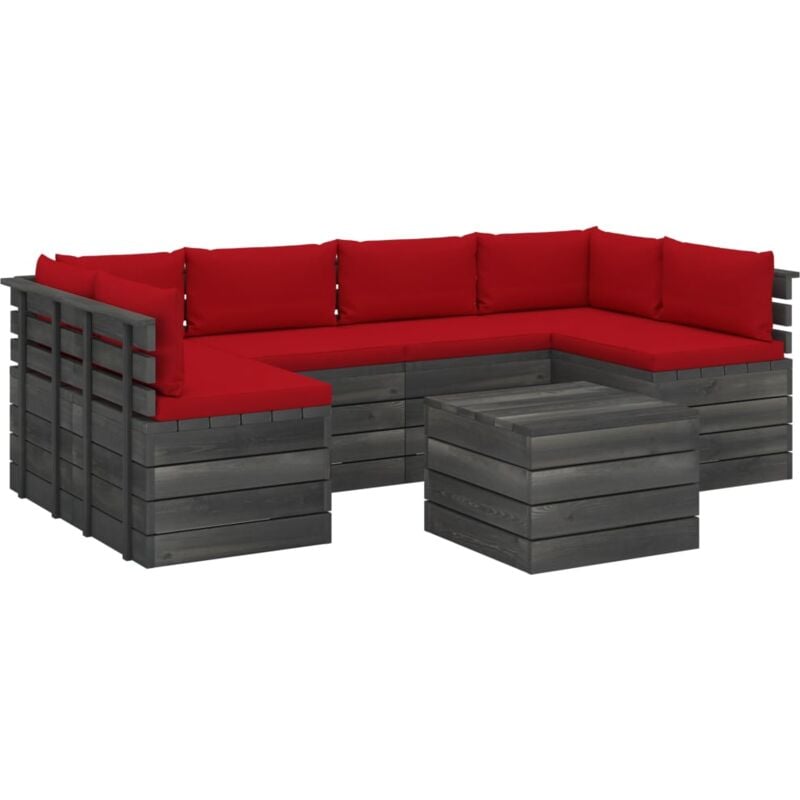 Madera Maciza Pino Muebles de Palets para Jardín 7 Piezas Cojines Rojo - Rojo - Vidaxl
Madera Maciza Pino Muebles de Palets para Jardín 7 Piezas Cojines Rojo - Rojo - Vidaxl