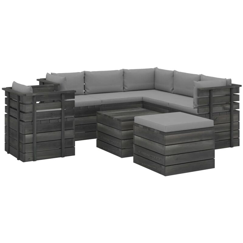 Madera Maciza Pino Muebles de Palets para Jardín 8 Piezas Cojines Gris - Gris - Vidaxl
Madera Maciza Pino Muebles de Palets para Jardín 8 Piezas Cojines Gris - Gris - Vidaxl