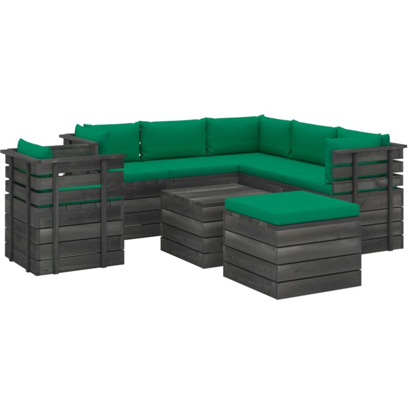 Madera Maciza Pino Muebles de Palets para Jardín 8 Piezas Cojines Verde - Verde - Vidaxl
Madera Maciza Pino Muebles de Palets para Jardín 8 Piezas Cojines Verde - Verde - Vidaxl
