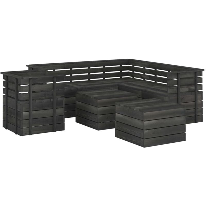 vidaXL Madera Maciza Pino Muebles de Palets para Jardín 8 Piezas Cojines Gris Oscuro - Gris
vidaXL Madera Maciza Pino Muebles de Palets para Jardín 8 Piezas Cojines Gris Oscuro - Gris
