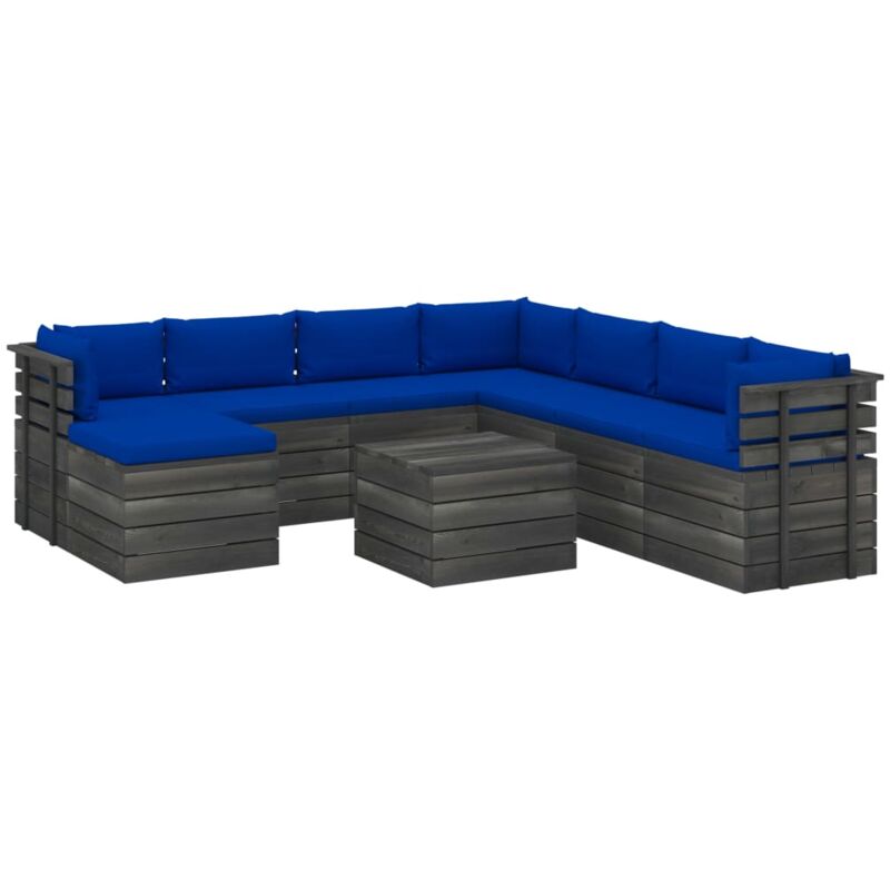 Madera Maciza Pino Muebles de Palets de Jardín 9 Piezas Cojines Azul - Azul - Vidaxl
Madera Maciza Pino Muebles de Palets de Jardín 9 Piezas Cojines Azul - Azul - Vidaxl