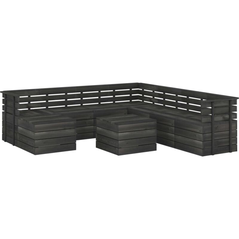 vidaXL Madera Maciza Pino Muebles de Palets de Jardín 9 Piezas Cojines Gris Oscuro - Gris
vidaXL Madera Maciza Pino Muebles de Palets de Jardín 9 Piezas Cojines Gris Oscuro - Gris