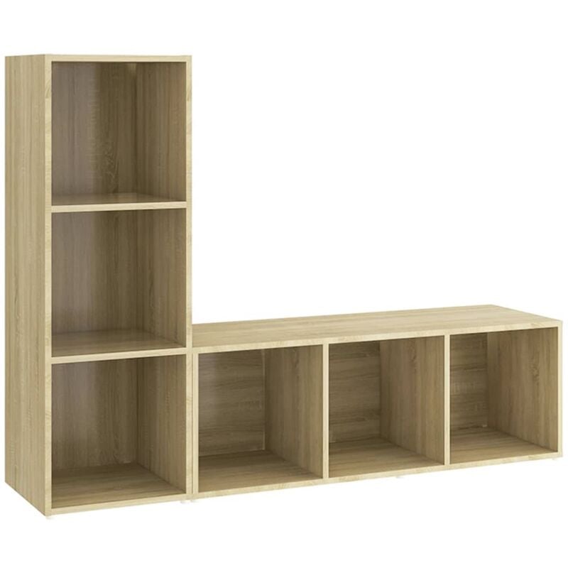 Muebles para TV 2 uds aglomerado color roble Sonoma 107x35x37cm - Marrón - Vidaxl
Muebles para TV 2 uds aglomerado color roble Sonoma 107x35x37cm - Marrón - Vidaxl