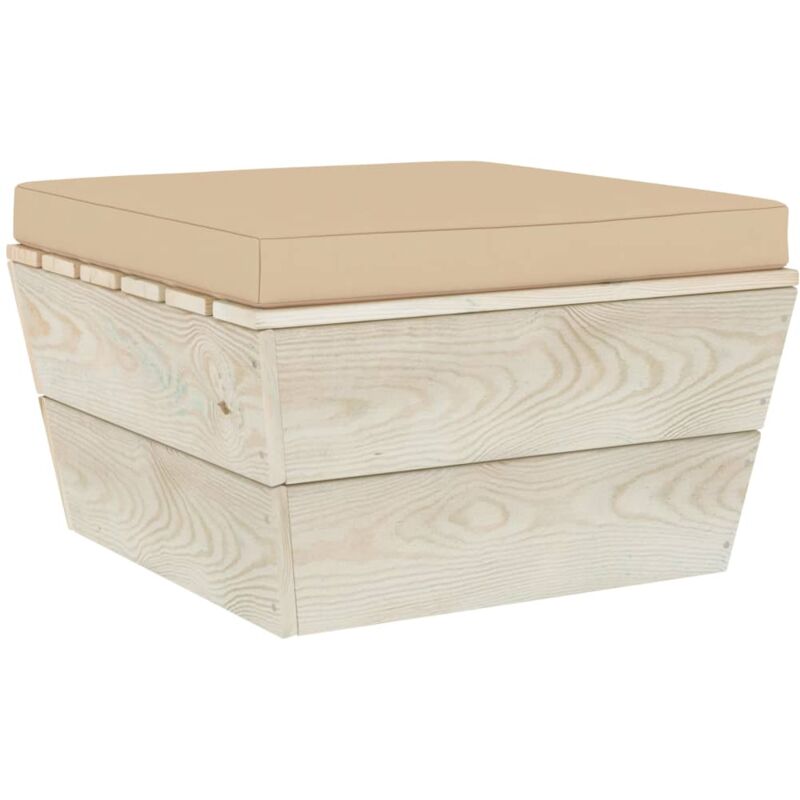 Otomana de palets de jardín con cojín madera abeto impregnada - Beige - Vidaxl
Otomana de palets de jardín con cojín madera abeto impregnada - Beige - Vidaxl