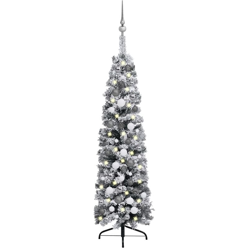 vidaXL Árbol de Navidad estrecho con LED bolas y nieve verde 120 cm
vidaXL Árbol de Navidad estrecho con LED bolas y nieve verde 120 cm