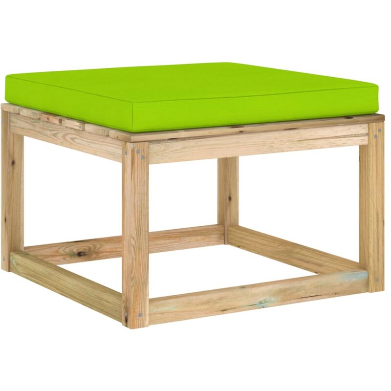 vidaXL Reposapiés de jardín con cojín madera de pino impregnada verde - Verde
vidaXL Reposapiés de jardín con cojín madera de pino impregnada verde - Verde