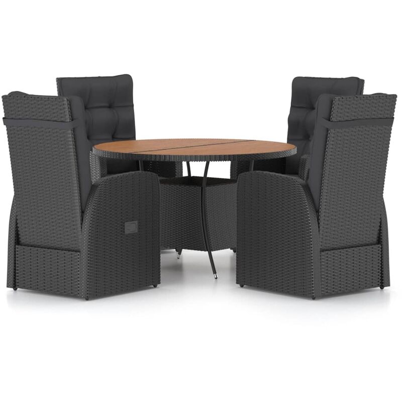 Set comedor de jardín 5 piezas ratán sintético y cojines negro - Negro - Vidaxl
Set comedor de jardín 5 piezas ratán sintético y cojines negro - Negro - Vidaxl